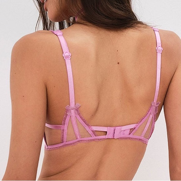 ‼️ LAST 2 IN STOCK ‼️ LAST OFFER ‼️ FOR LOVE AND LEMONS GRACE BRA PINK MAUVE - Picture 3 of 6